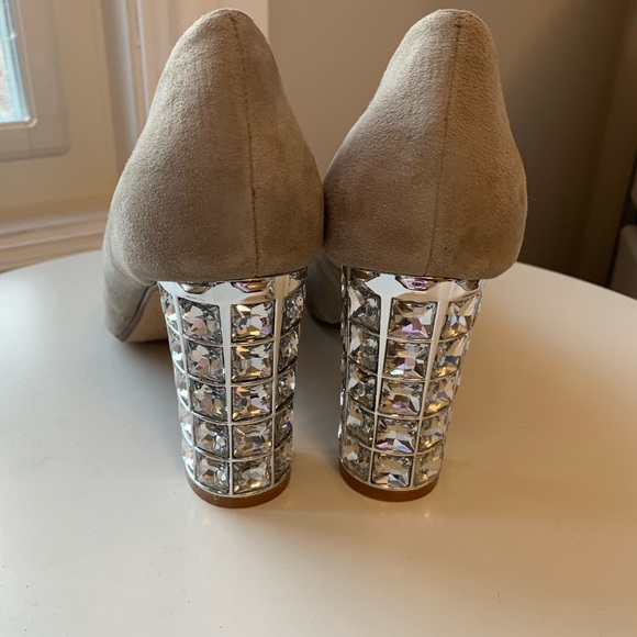 Dune London Diamante Concessions Crystal Suede Heel - Picture 3 of 4
